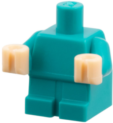 25128pb003 - Body Baby / Toddler with Fixed Arms with Molded Light Nougat Hands Pattern