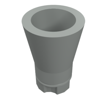 2536c - Plant, Tree Palm Trunk - Short Connector, Axle Hole with 4 Inside Prongs
