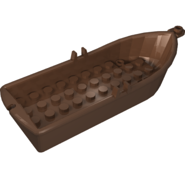 2551 - Boat, 14 x 5 x 2 with Oarlocks and 2 Hollow Inside Studs