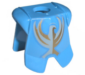 2587pb08 - Minifigure Armor Breastplate with Leg Protection, Jayko Gold Hawk Pattern
