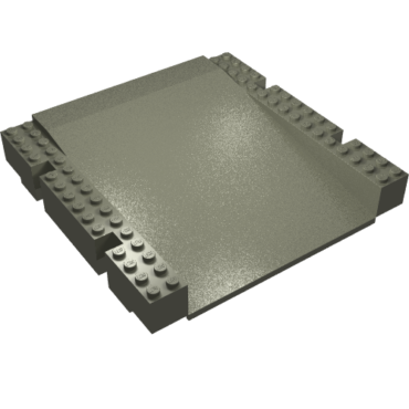2642 - Baseplate, Raised Platform 16 x 16 x 2 1/3 Ramp
