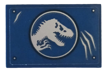 26603pb079 - Tile 2 x 3 with Jurassic World Logo and Scratches Pattern (Sticker) - Set 75935