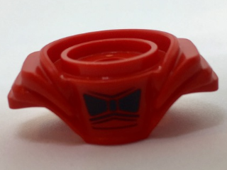 27148pb01 - Minifigure Armor Breastplate with Layered Shoulder Protection with Black Bow Tie Pattern