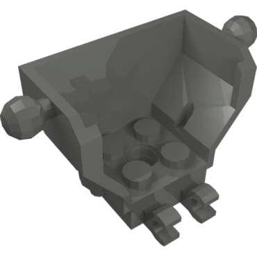 27168 - Cockpit 4 x 2 x 3 with Pin Hole, 2 Clips, and Tow Ball on Sides