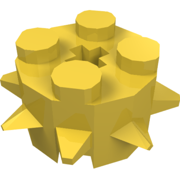 27266 - Brick, Round 2 x 2 with Spikes and Axle Hole