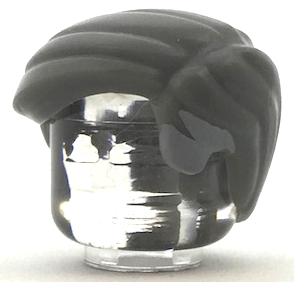 27323pb01 - Minifigure, Hair Short Combed Sideways Part Left Thick with Light Bluish Gray Temples Pattern