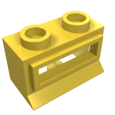 27bc01 - Window 1 x 2 x 1 with Extended Lip with Trans-Clear Glass