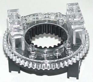 2856c02 - Technic Turntable 56 Tooth Extended Arms with Trans-Clear Top (2856 / 2855)