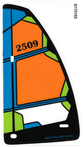 28876 - Plastic Triangle 10 x 19 Sail with Black '2509' Pattern