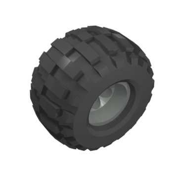 2996c01 - Wheel 68.8 x 40 Balloon Large, with Black Tire 68.8 x 40 Balloon Large (2996 / 2995)