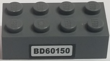 3001pb146 - Brick 2 x 4 with 'BD60150' Pattern (Sticker) - Set 60150