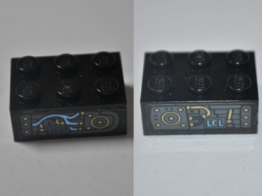 3002pb40 - Brick 2 x 3 with Wires, '1607' and 'LCL' Pattern on Both Sides (Stickers) - Set 70622