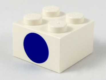 3003px9 - Brick 2 x 2 with Dot Blue on One Side Pattern