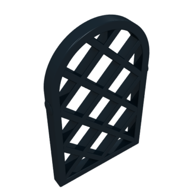 30046 - Pane for Window 1 x 2 x 2 2/3 Lattice Diamond with Rounded Top