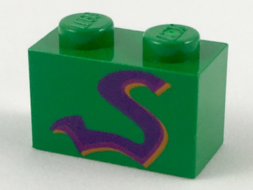 3004px5 - Brick 1 x 2 with Purple Snake Pattern