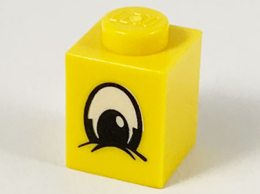3005px2 - Brick 1 x 1 with Eye Squinting Black and White Pattern