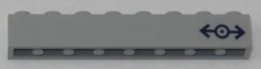 3008pb152R - Brick 1 x 8 with Train Logo Dark Blue Pattern Right (Sticker) - Set 60197