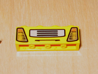 3010pb046 - Brick 1 x 4 with Truck Headlights and Grille Pattern (4 Juniors)