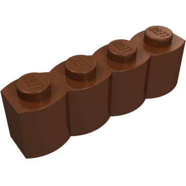 30137 - Brick, Modified 1 x 4 with Log Profile