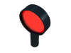 30152c02 - Minifigure, Utensil Magnifying Glass with Trans-Red Lens (Alpha Team)