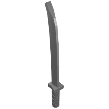 30173b - Minifigure, Weapon Sword, Shamshir/Katana (Square Guard) with Uncapped Pommel and Hole in Hilt