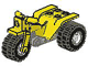 30187c01a - Tricycle with Dark Gray Chassis and White Wheels - Round Holes on Rear Wheels
