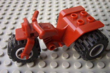 30187c07 - Tricycle with Dark Red Chassis & Light Bluish Gray Wheels