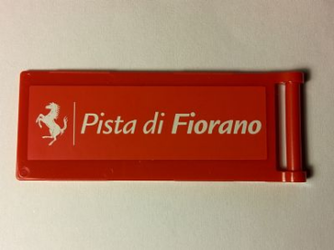 30292pb019 - Flag 7 x 3 with Bar Handle with Ferrari Logo and 'Pista di Fiorano' Pattern (Sticker) - Set 40195