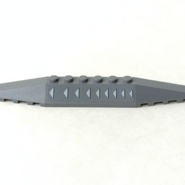 30382pb02L - Wedge 2 x 16 Triple with 9 Light Bluish Gray Triangles Pattern Model Left Side (Sticker) - Set 8095