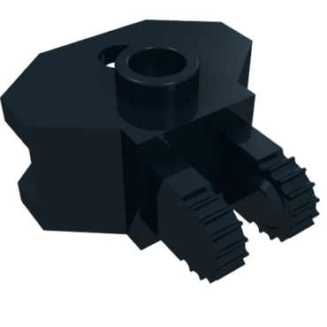 30396 - Hinge 1 x 2 Locking with 2 Fingers, 9 Teeth and Tow Ball Socket