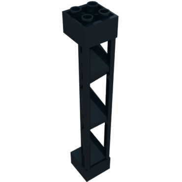 30517 - Support 2 x 2 x 10 Girder Triangular Vertical - Type 1 - Solid Top, 3 Posts