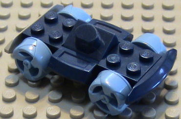 30558c05 - Vehicle, Base 4 x 6 Racer Base with Medium Blue Wheels and Light Gray Bumper