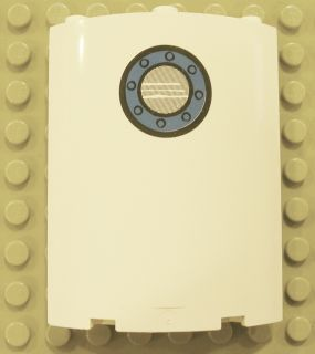 30562pb014 - Cylinder Quarter 4 x 4 x 6 with Porthole Near Top Pattern (Sticker) - Set 4982