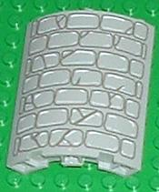 30562px1 - Cylinder Quarter 4 x 4 x 6 with Stone Wall Pattern