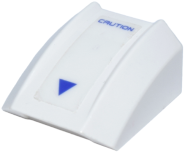 30602pb044 - Slope, Curved 2 x 2 Lip with Blue 'CAUTION' and Triangle Pattern (Sticker) - Set 7700