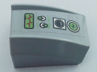 30602pb088 - Slope, Curved 2 x 2 Lip with Gauges and Switches Pattern (Sticker) - Set 7297