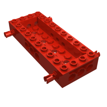 30643 - Vehicle, Base 4 x 10 x 1 1/3 with 8 x 2 Recessed Center, 4 Pins, Technic Holes