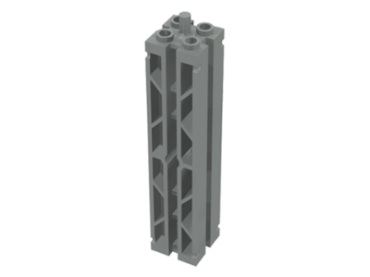 30646a - Support 2 x 2 x 8 with Channels and Top Peg, Lattice on 2 Sides