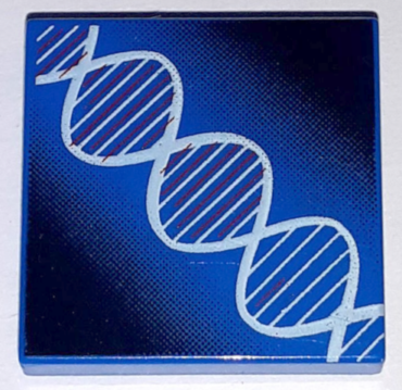 3068pb0020 - Tile 2 x 2 with DNA Double-Helix Pattern