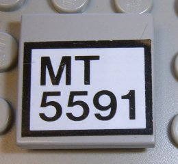 3068pb0101 - Tile 2 x 2 with 'MT 5591' Pattern (Sticker) - Set 5591
