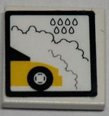 3068pb0210 - Tile 2 x 2 with Car Wash Water Drops Pattern (Sticker) - Set 7993