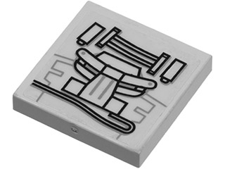 3068pb0362 - Tile 2 x 2 with Star Wars TIE Circuitry Pattern (Sticker) - Set 8017