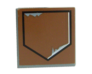 3068pb0665 - Tile 2 x 2 with Black Pentagon and Paint Scratches Pattern (Sticker) - Set 6210