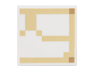 3068pb0979 - Tile 2 x 2 with Pixelated Tan and Dark Tan Pattern (Minecraft Iron Golem)