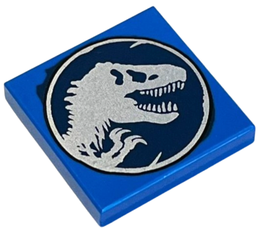 3068pb1151 - Tile 2 x 2 with Jurassic World Logo Pattern 2