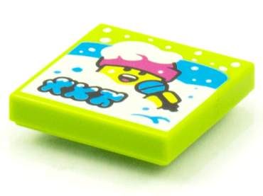 3068pb1537 - Tile 2 x 2 with BeatBit Album Cover - Singer in Deep Snow Pattern