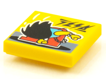 3068pb1551 - Tile 2 x 2 with BeatBit Album Cover - Stooped Minifigure (Headbanger) Pattern