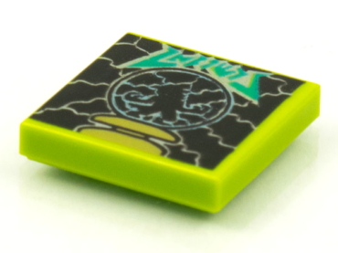3068pb1620 - Tile 2 x 2 with BeatBit Album Cover - Werewolf in Plasma Globe Pattern