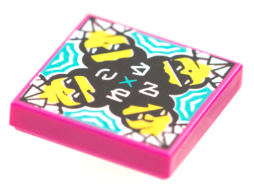3068pb1765 - Tile 2 x 2 with BeatBit Album Cover - Kaleidoscope Guys Pattern