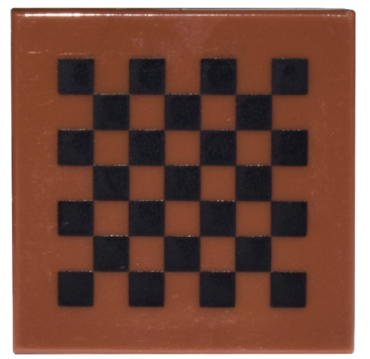 3068pb2181 - Tile 2 x 2 with Black Checkered Pattern